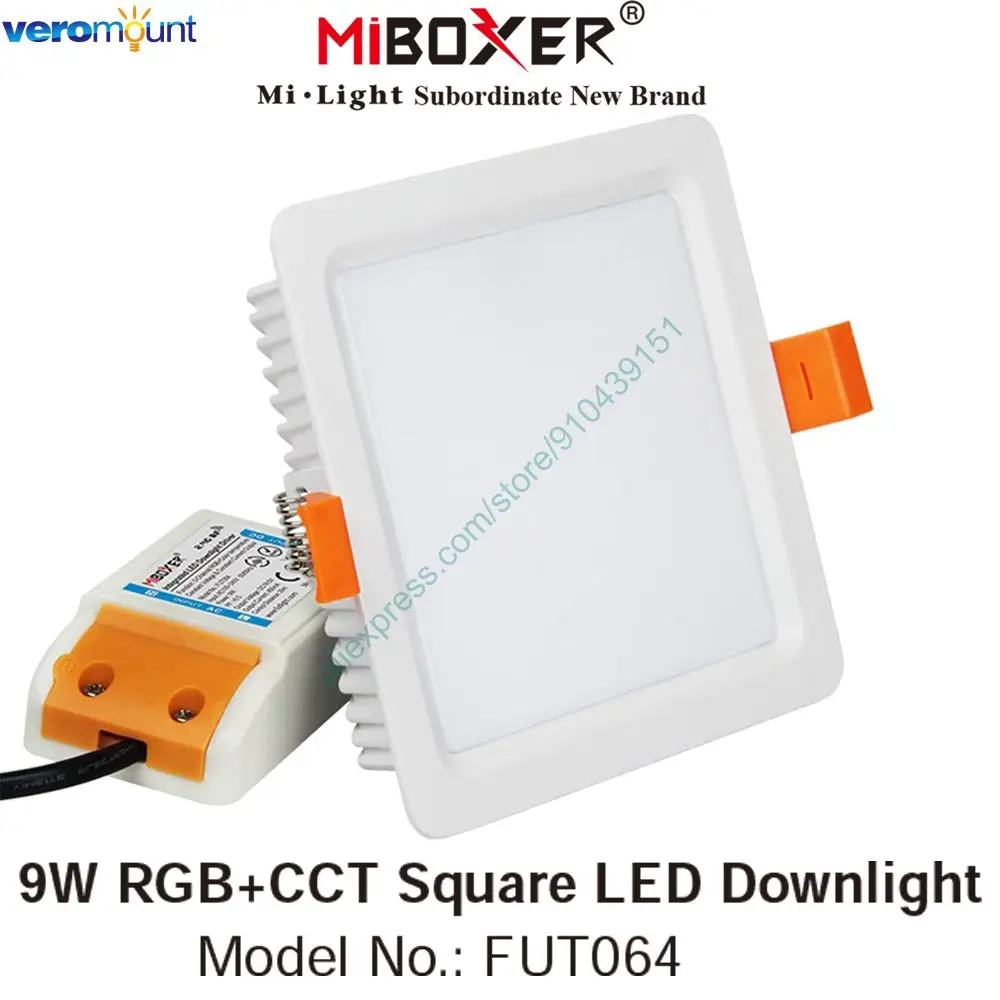 MiBoxer FUT064 9W RGB + CCT Квадратный светодиодный светильник AC110V 220V умная домашняя лампа 2