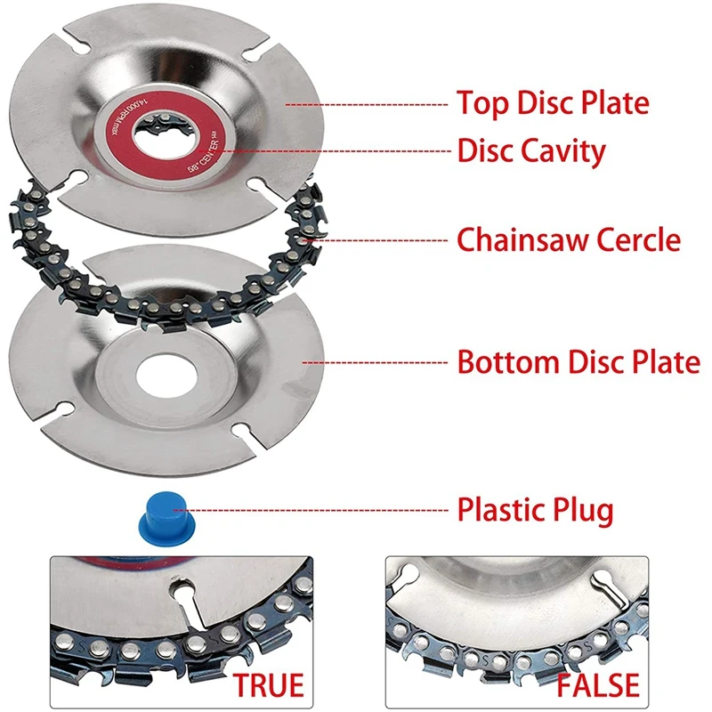

Wood Grinding Wheel, Angle Grinder Disc Chain Disc for Woodworking Sanding Carving Shaping Polishing Grinding Wheel Tool Retail