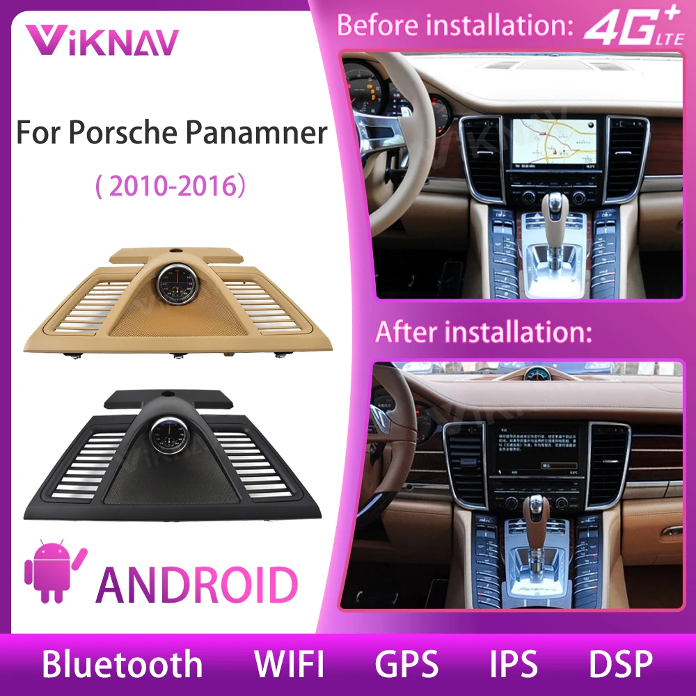 

Крышка центральной приборной панели автомобиля для Porsche Panamera 2010-2016, электронные часы, секундомер, время, электронный счетчик времени, доступ...