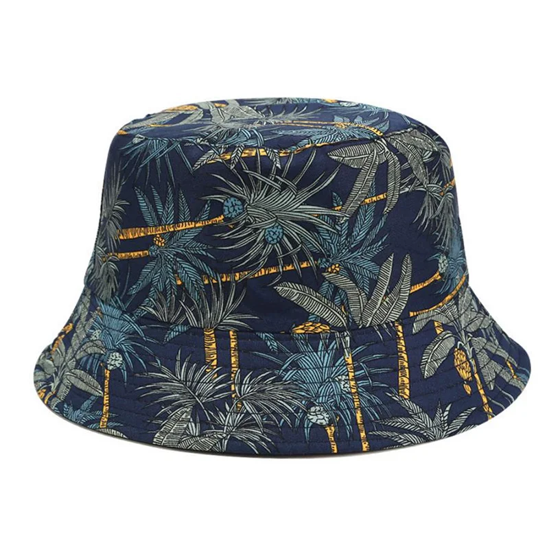 

2020 Print Fashion Sun Cap Hats Cotton Fisherman Hat Double sided Cartoon Graffiti Bucket Hat outdoor travel hat Men and Women