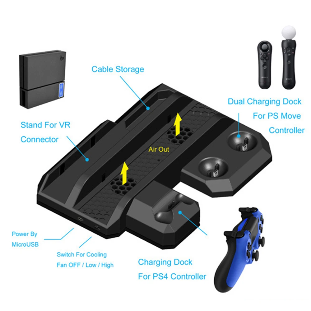 Набор для хранения консоли Playstation 4 PS4 VR коннектор очков джойстик PS Move зарядное