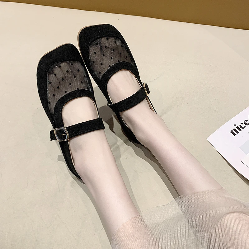 

Shoes Woman 2021 Casual Female Sneakers Shallow Mouth Square Toe Flats Elegant New Comfortable Moccasin Summer Dress Basic Hook