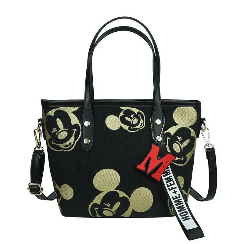 

Disney mickey mouse shoulder bag canves lady fashion tote bag Minnie handbag girl cartoon handbag