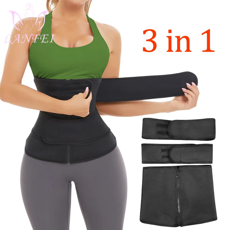 

LANFEI Neoprene Waist Trainers Wrap Belt Women Compression Strap Slimming Sauna Weight Loss Body Corset Sweat Fat Burn Shapers