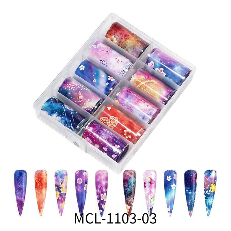 Голографические Звездные наклейки для ногтей лазерные небесная бумага 4*42 см
