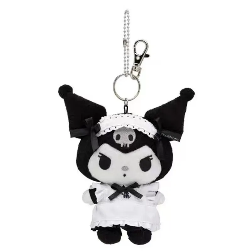 

Maid Outfit Black and White Demon Plush Doll Changeable Clothes Lolita Cute Kawaii Keychain Women Key Chain Girls Toys Gift