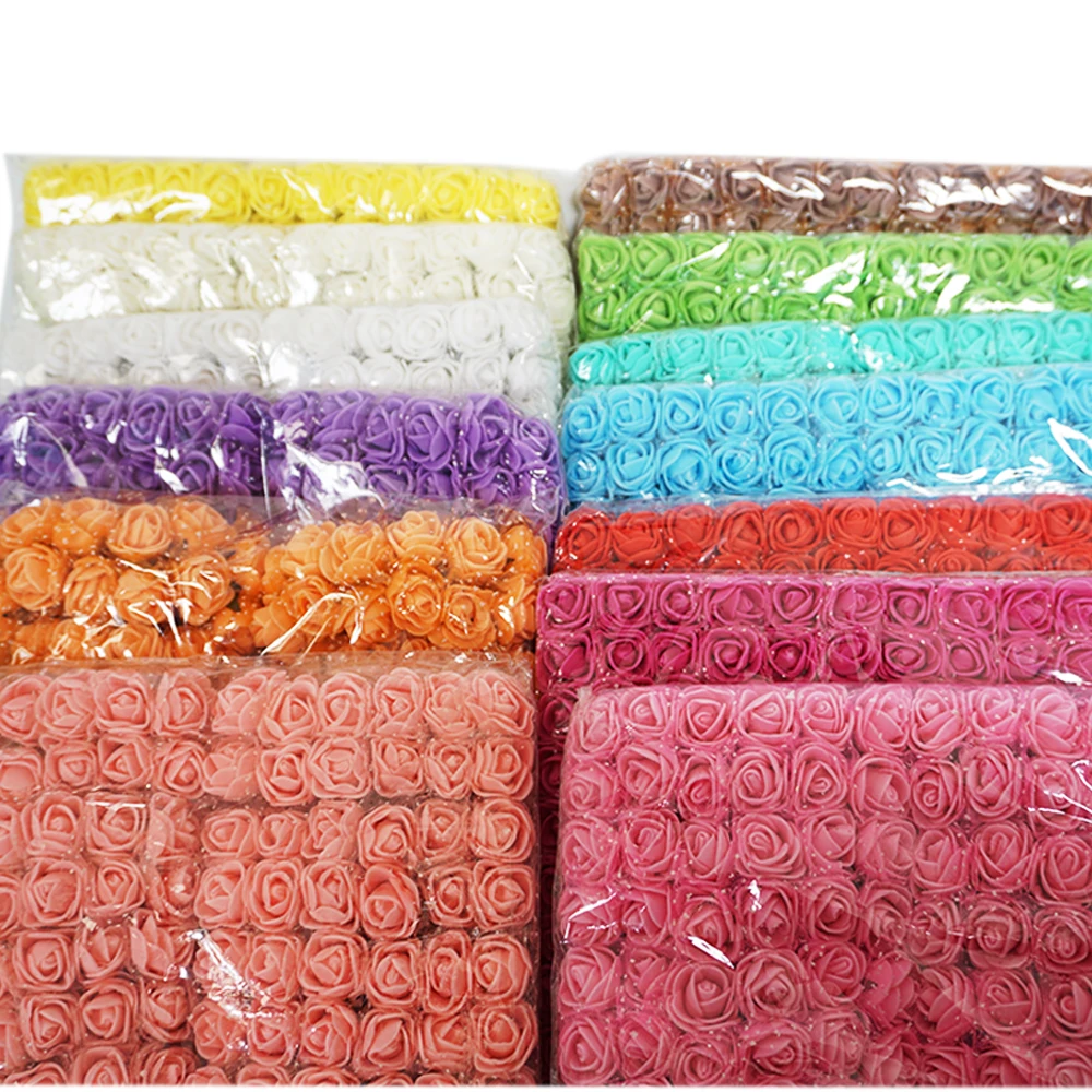 144 шт. искусственные цветы из пенопласта для дома свадьбы автомобиля украшения