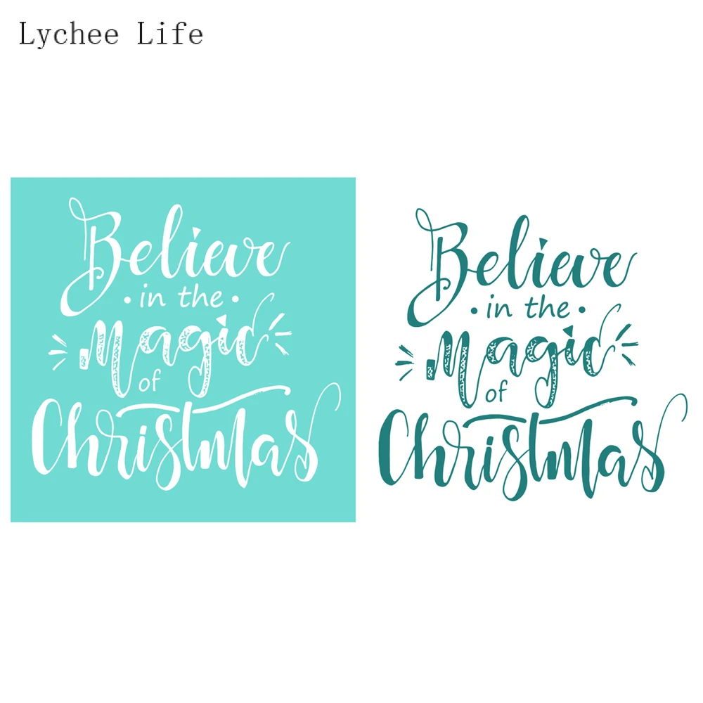 Трафарет Lychee Life для шелкографии самоклеящийся с Рождеством подушек футболок