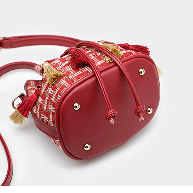 Роскошная Брендовая женская сумка стеганая твидовая деловая модная дамская