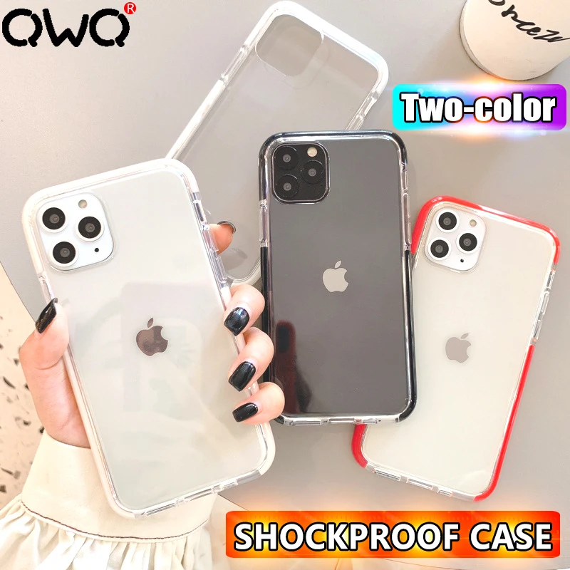 Роскошный однотонный противоударный чехол для iPhone 11 Pro MAX XR X XS мягкие ТПУ чехлы на