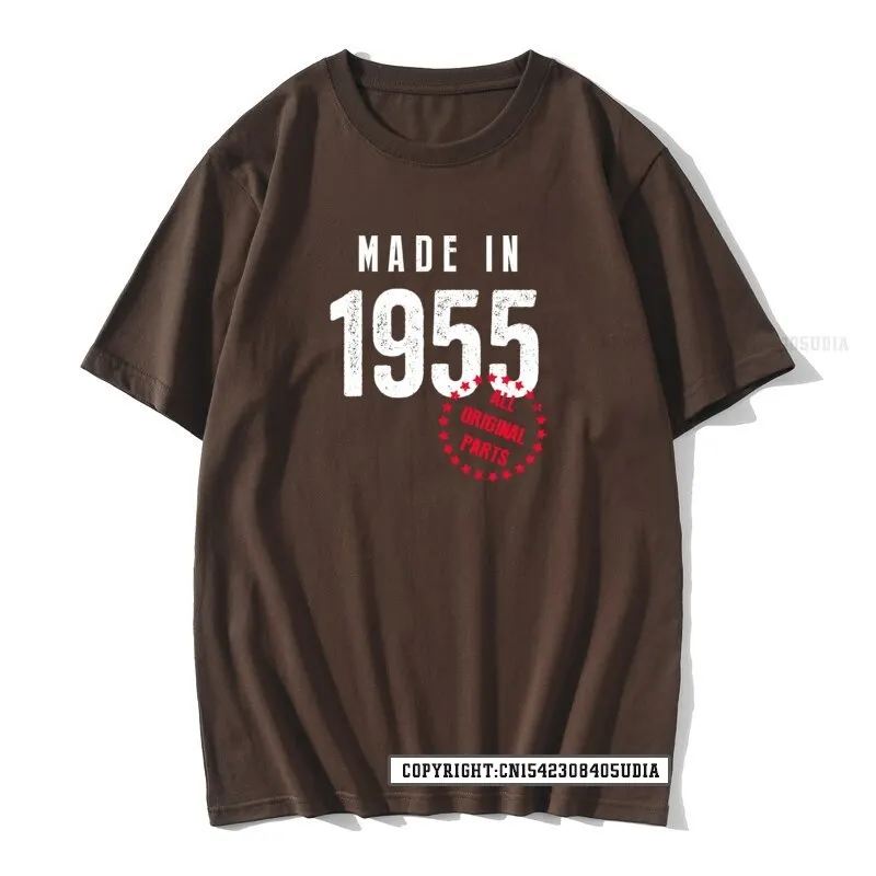 Made In 1955 T Shirt Born 66th Birthday Present Retro T-Shirts Men 66 Years Daddy Father Retro Tops Tees Design Top T-Shirts
