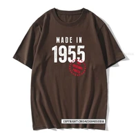 made in 1955 t shirt born 66th birthday present retro t shirts men 66 years daddy father retro tops tees design top t shirts