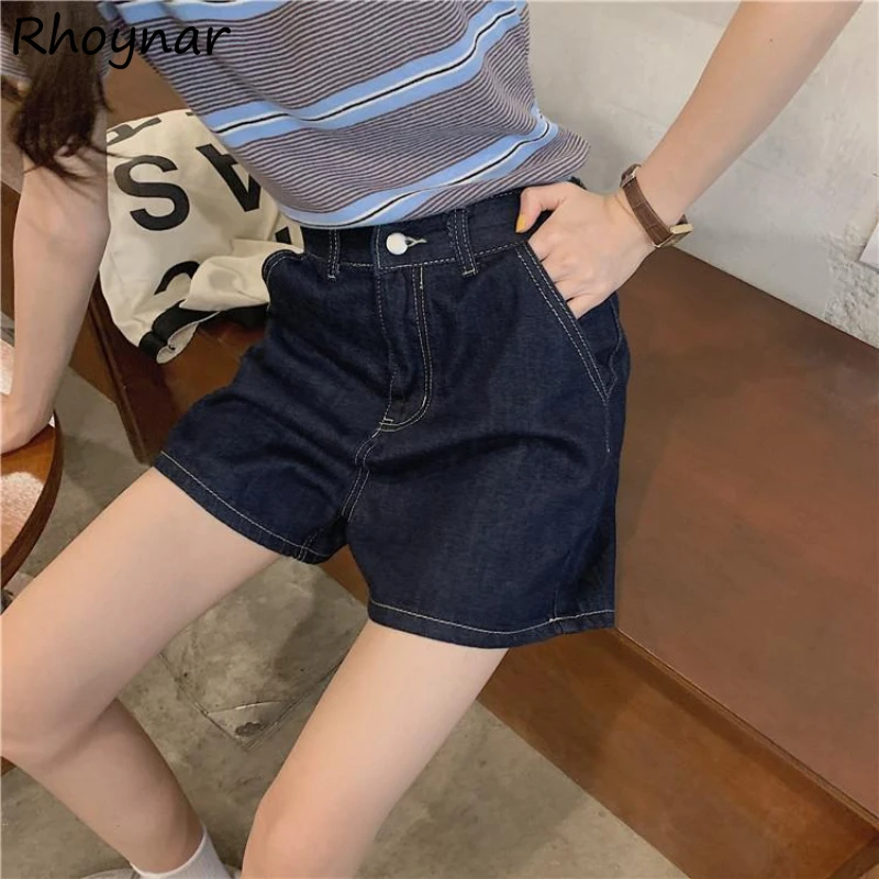 

Shorts Women Ins Summer College Korean Style Streetwear Cozy New Vintage High Waist All-match Baggy Simple Sexy Ladies Clothing