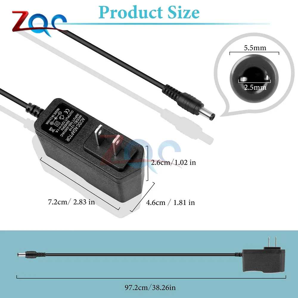 Преобразователь переменного тока 100-240 В в постоянный ток 12 В/9 В/5 1A 5 мА адаптер