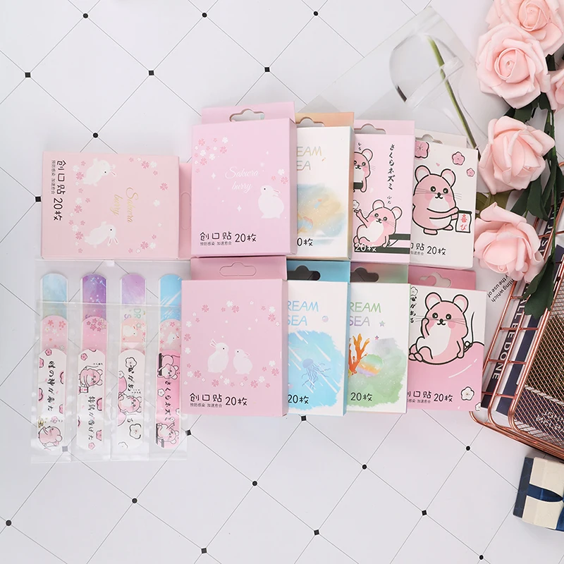 

Милая мультяшная дышащая Детская повязка помощь Водонепроницаемая Переносная клейкая повязка для улицы аптечка первой помощи