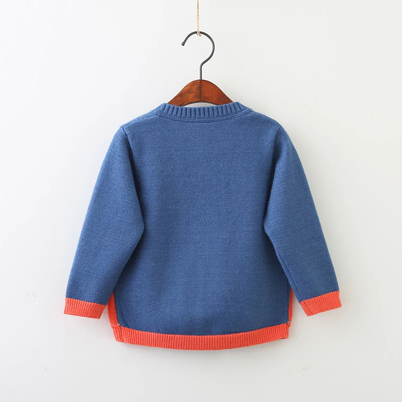 SAILEROAD 2 7лет Радуга Вышивка вязаный свитер для девочки Осенний кардиган мальчиков