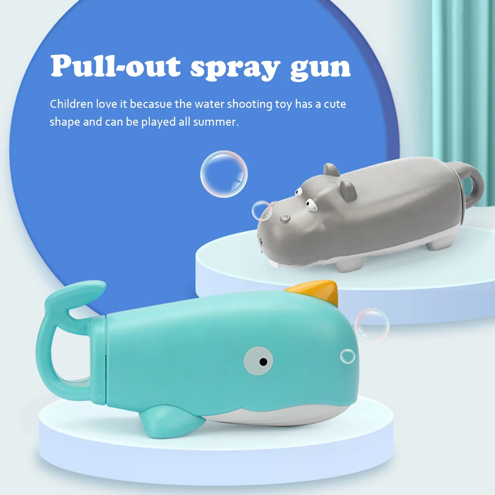 

Children's Sprinkler Toy Safety Water Gun Whale Hippo Beach Pool Toy Holiday Must Have Sprinkler Pistol Toy Birthday landmark