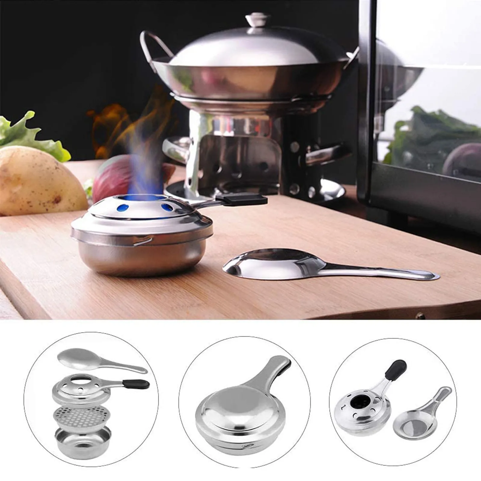 

top selling 2021 Portable Alcohol Stove Paste Burner, Stainless Steel Mini Alcohol Oven, Mini Support Wholesale and Dropshipping