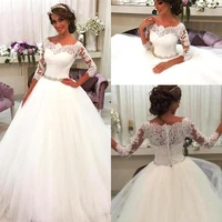 long sleeve lace wedding dresses ball gown turkey plus size bride bridal weding weeding dresses wedding gowns 2019