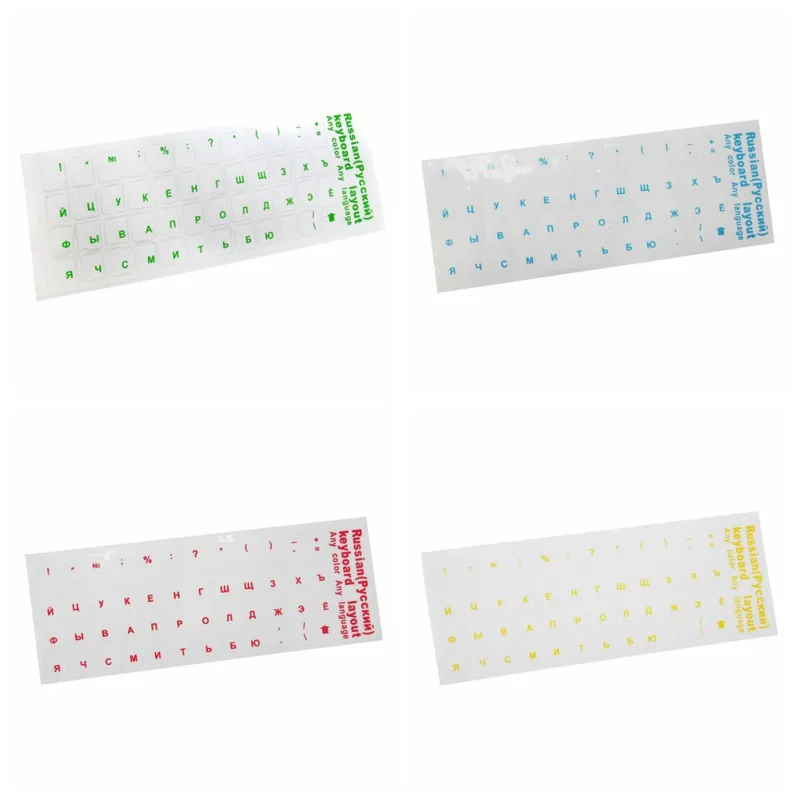 Универсальная прозрачная наклейка из ПВХ на русскую клавиатуру для ноутбука ПК