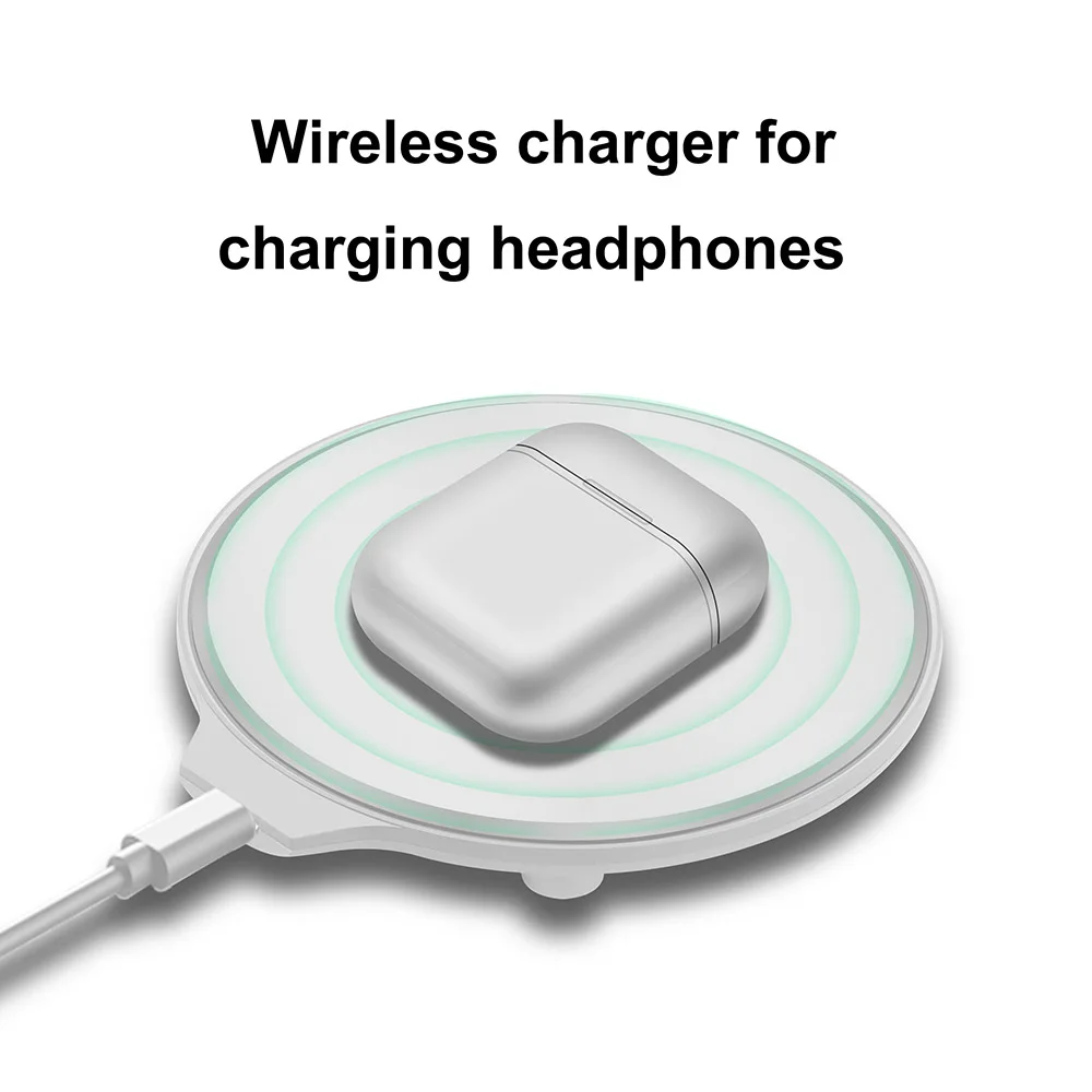 FDGAO Qi Беспроводное зарядное устройство для AirPods 2 airpods pro для samsung Galaxy Buds bluetooth-гарнитура зарядное устройство для наушников зарядная станция