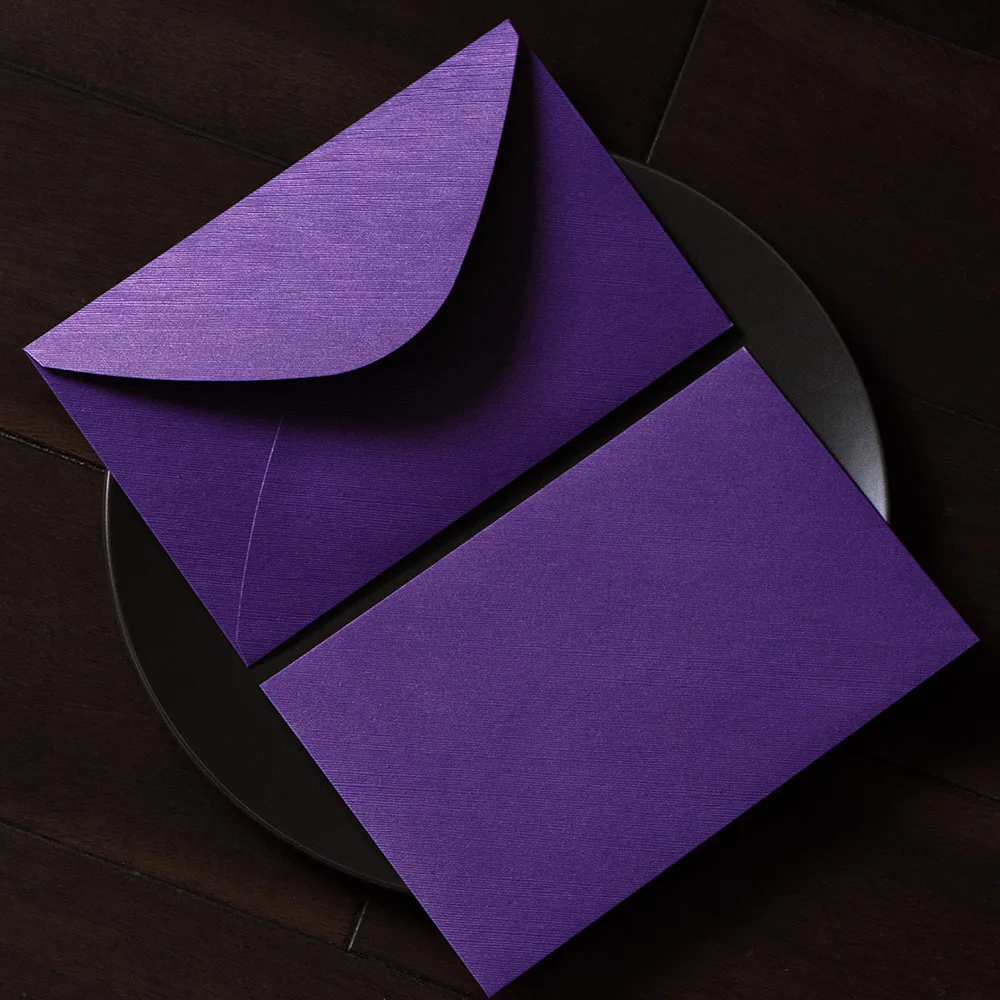 purple 20 шт свадебные приглашения конверт красное вино Bao синий текстурированный конверт поздравительная открытка праздник Бизнес Конверт - Color: purple