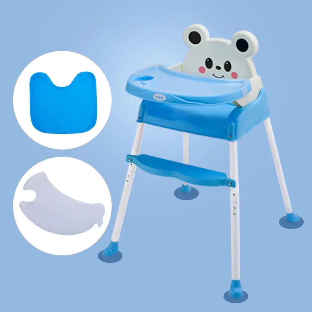 Kidlove 4-в-1 многофункциональный детский обеденный стул складной портативный детский стул - Цвет: Blue and Cushion