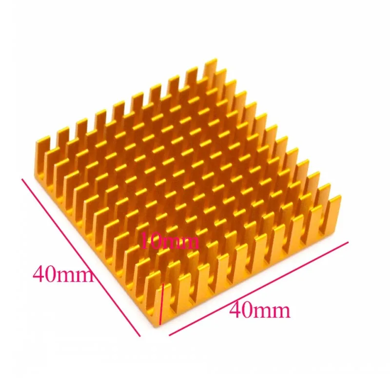 1Pcs Heat sink 40*40*11MM (gold slot) high-performance radiator | Лампы и освещение