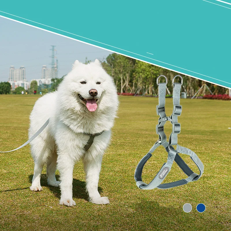 Нейлоновая шлейка для больших питомцев универсальный регулируемый поводок