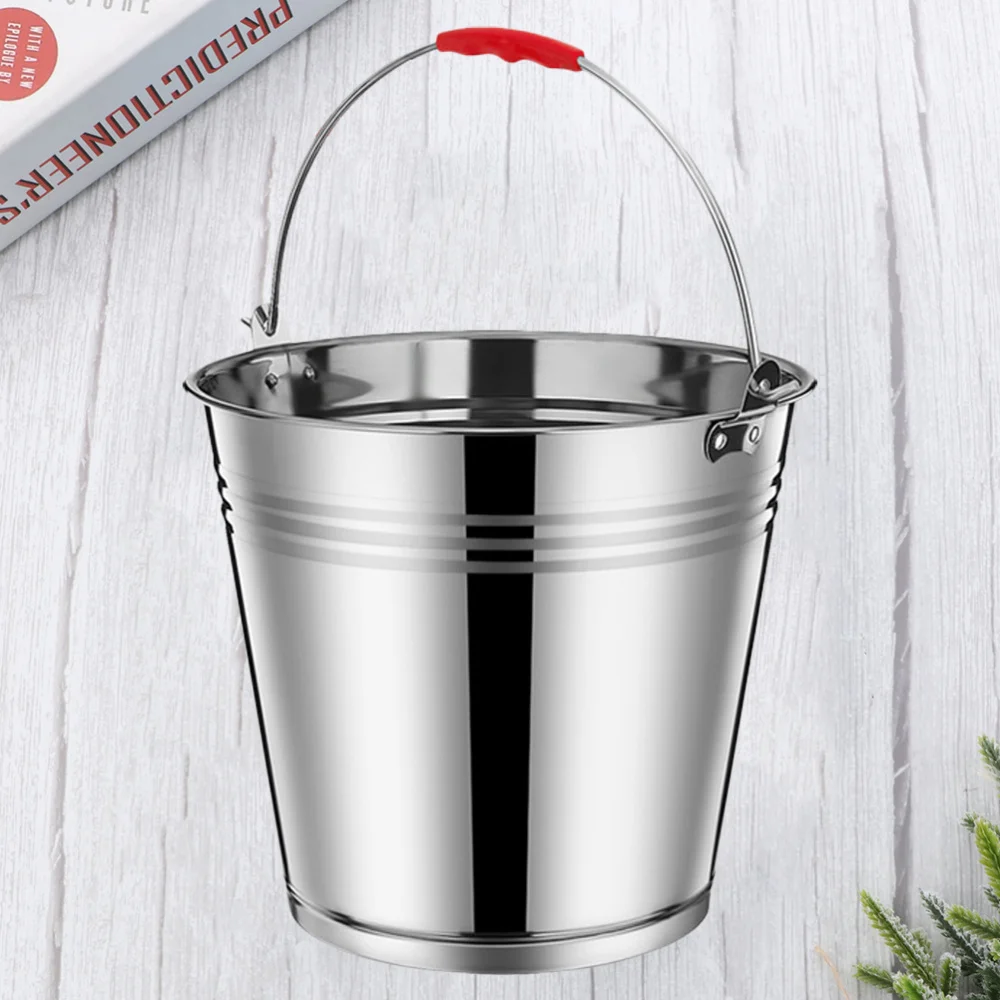 

1Pc 6L Household Water Holder Multifunctional Bucket for Home (Silver)