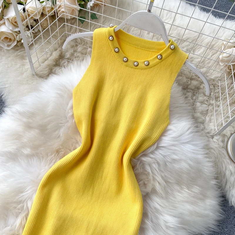 Женское трикотажное платье-карандаш SINGRAIN летнее облегающее платье средней длины