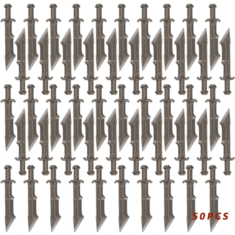 

50 шт. оружие средневековой силы для мини-кукол 4 см, военные фигурки MOC, строительные блоки, кирпичные игрушки для детей