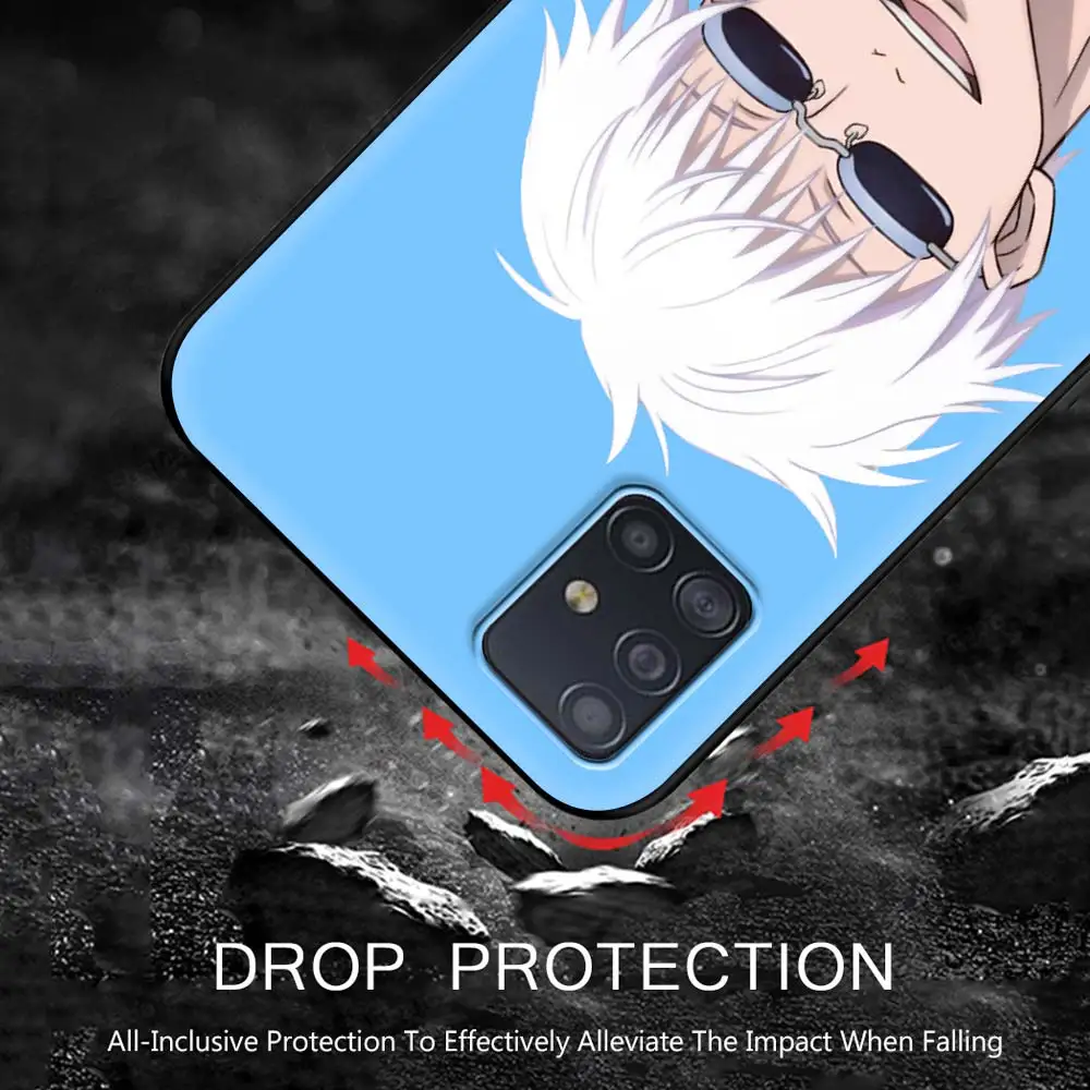 

Phone Case for Samsung Galaxy A51 A71 A50 A21s A31 A10 A41 A20e A70 A30 A11 A40 A12 Silicone Cover Jujutsu Kaisen Gojo Satoru