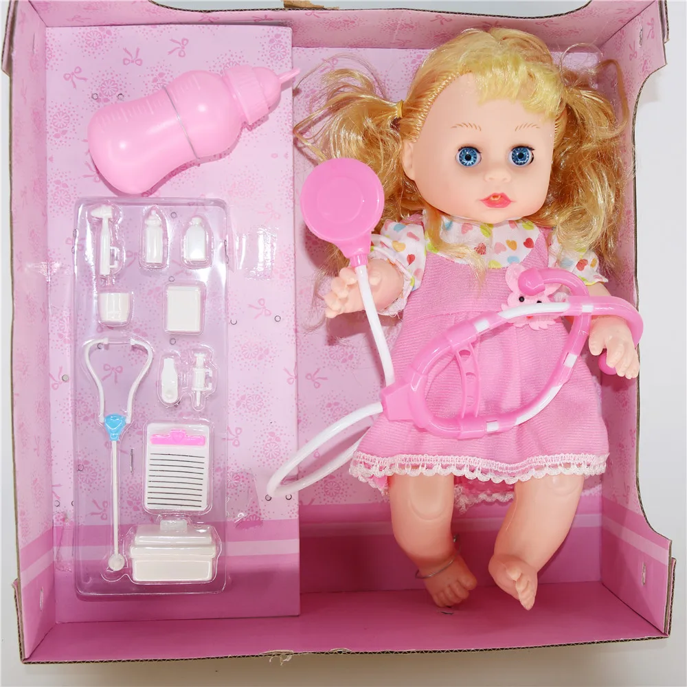 32 см мигание для кормления питья вода и говорить девочка кукла полное виниловое