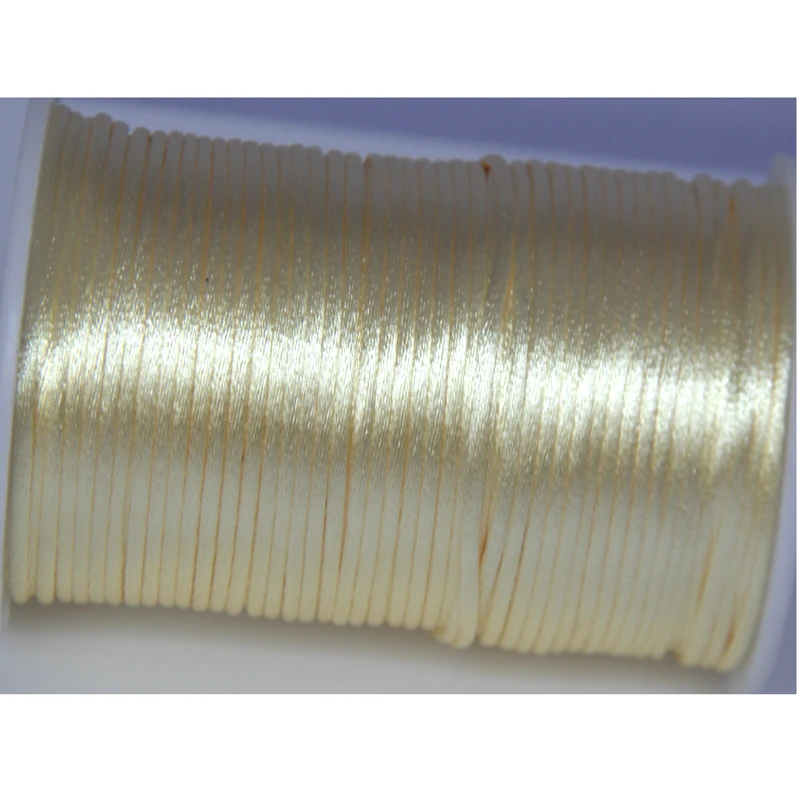 10 ярдов светильник-желтого цвета 2 мм погремушка сатиновый шнур макраме