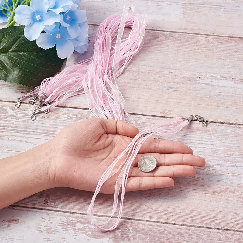 10 Ювелирные изделия на нитях для изготовления ожерелья лента из органзы и