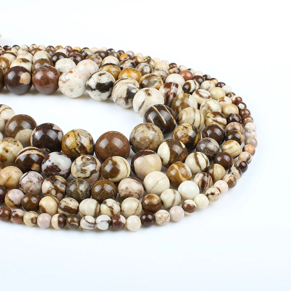 Натуральный камень австралийская Зебра круглые бусины россыпью для мужчин и