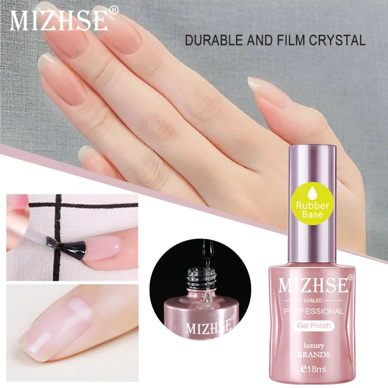 Средство для маникюра MIZHSE праймер с эффектом потертости блестящее Базовое