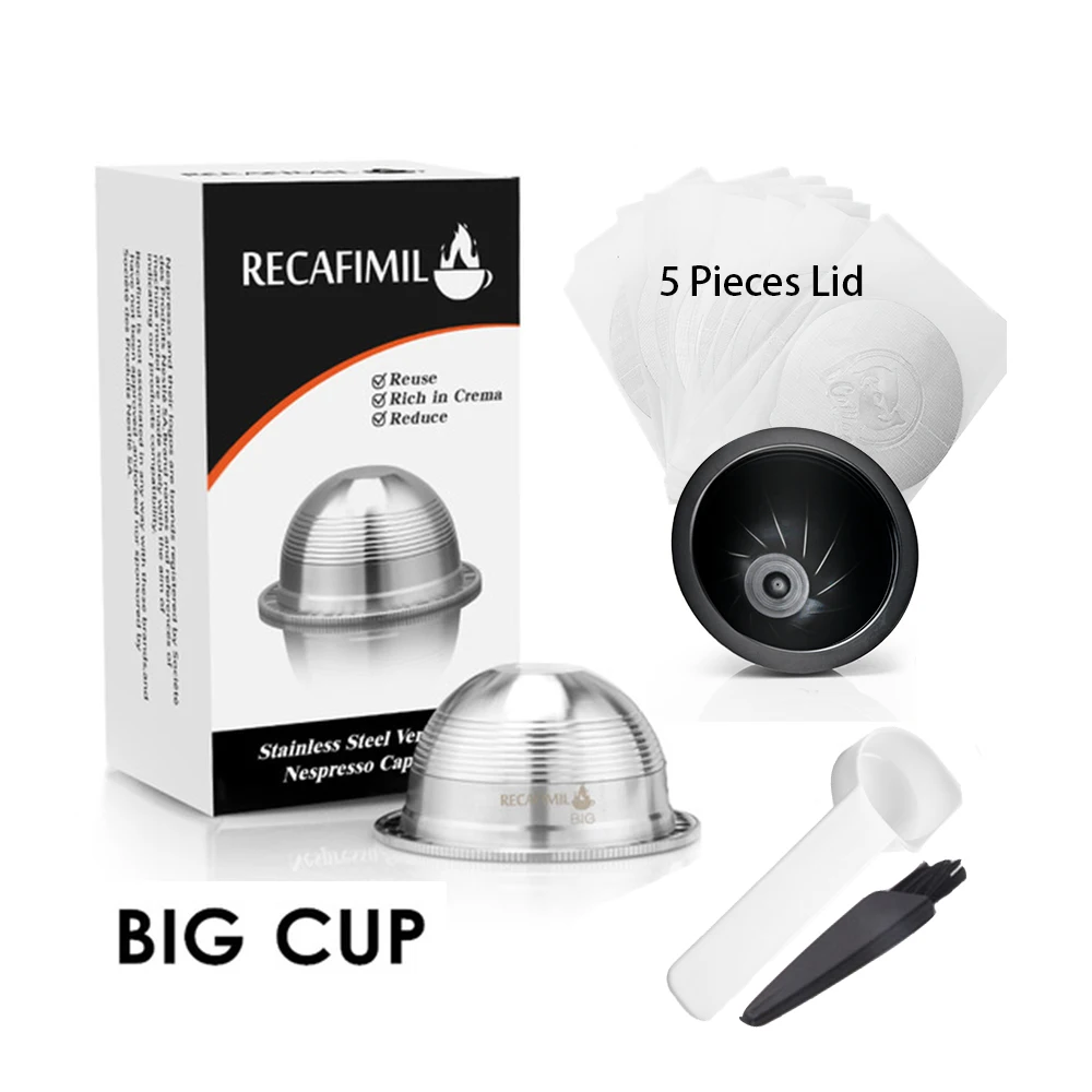 Капсулы Эспрессо совместимы с Nespresso Vertuoline Vertuo Gca1 Env135 фильтр большой чашки | Дом и