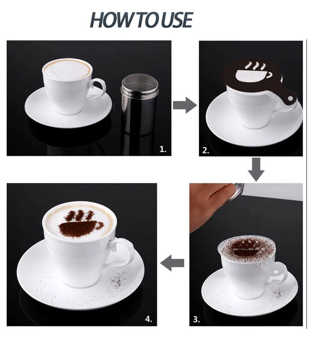 Трафаретная форма для кофе молока кекса 16 шт. | Дом и сад