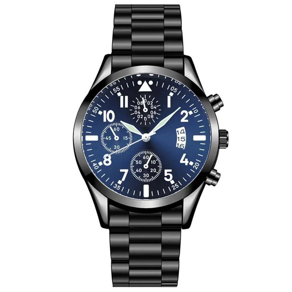 

Fashion Luxury Watch Men Round Sub Dial Calendar Display Luminous Analog Quartz Wrist Watches Gift reloj hombre мужские часы