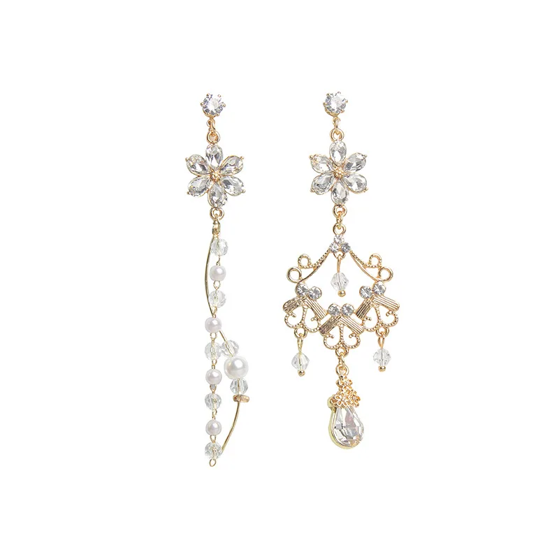 Винтажные Женские Висячие серьги с кристаллами в форме капли воды корейский