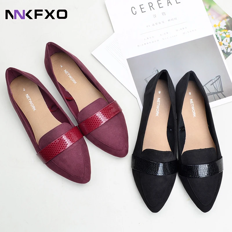 

2022 Spring Women Oxford Shoes Pointed Toe Boat Shoes Ladies Flat shoes Dress Shoes Ankle strap Office Work Shoes Woman vc2555