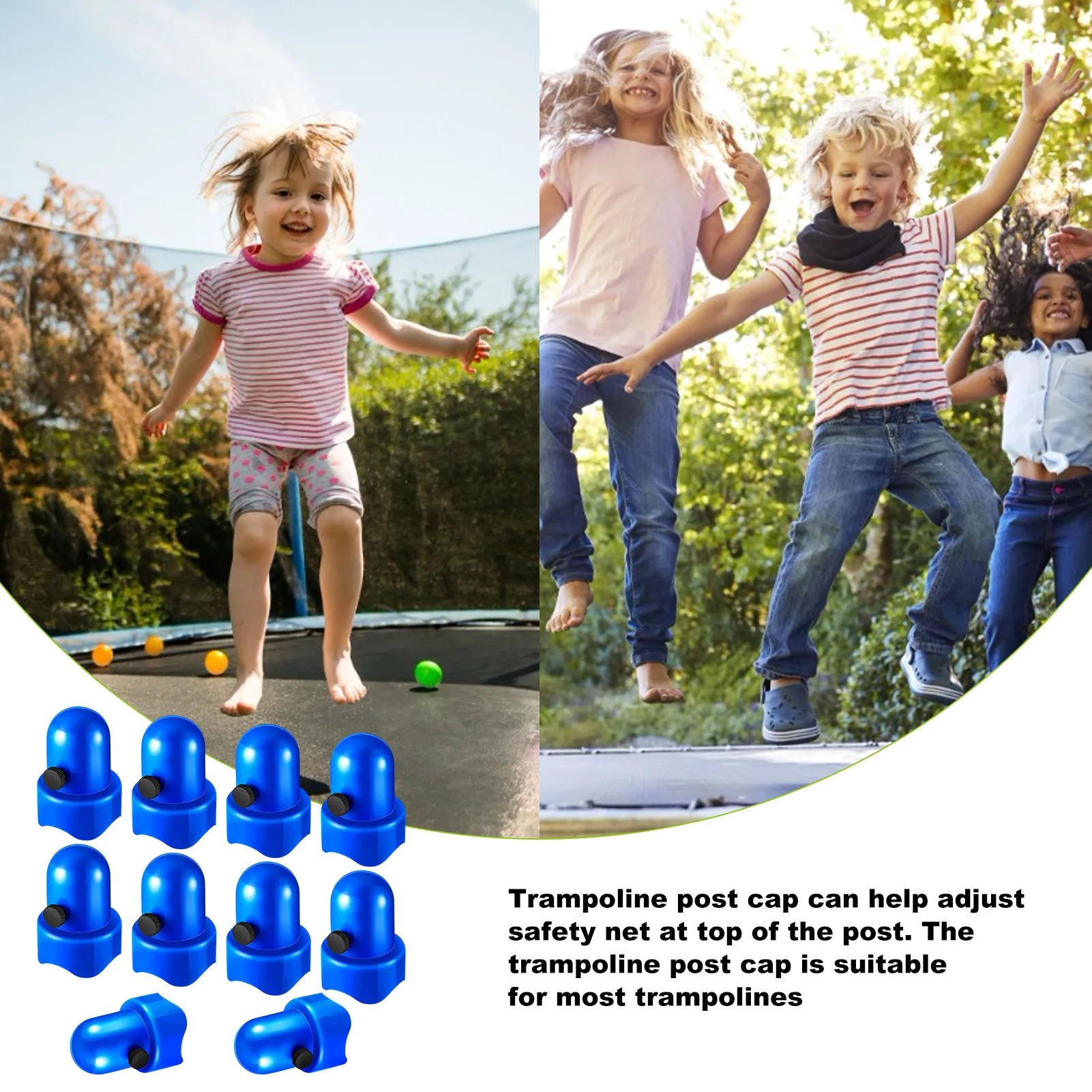 

10Pcs Trampoline Replacement Safety Cap Trampoline Protection Cover Can Be Replaced Rod Cover Trampoline Pole Cover #