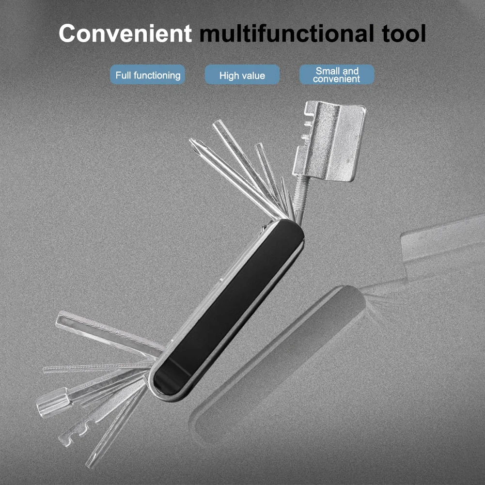 

13-in-1 Bicycle Repair Tools Folding Design Multifunction Mountain Bike Maintenance Kit Set for Repairing Bicycle
