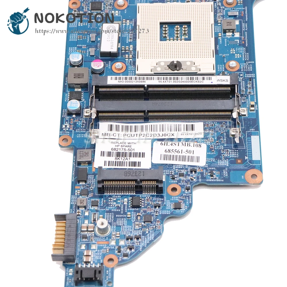 NOKOTION 682174-501 682174-001 48.4st06021 материнская плата для ПК hp pavilion DV6 DV6-7000 основная плата HM77 GT650M 2 Гб видеокарта