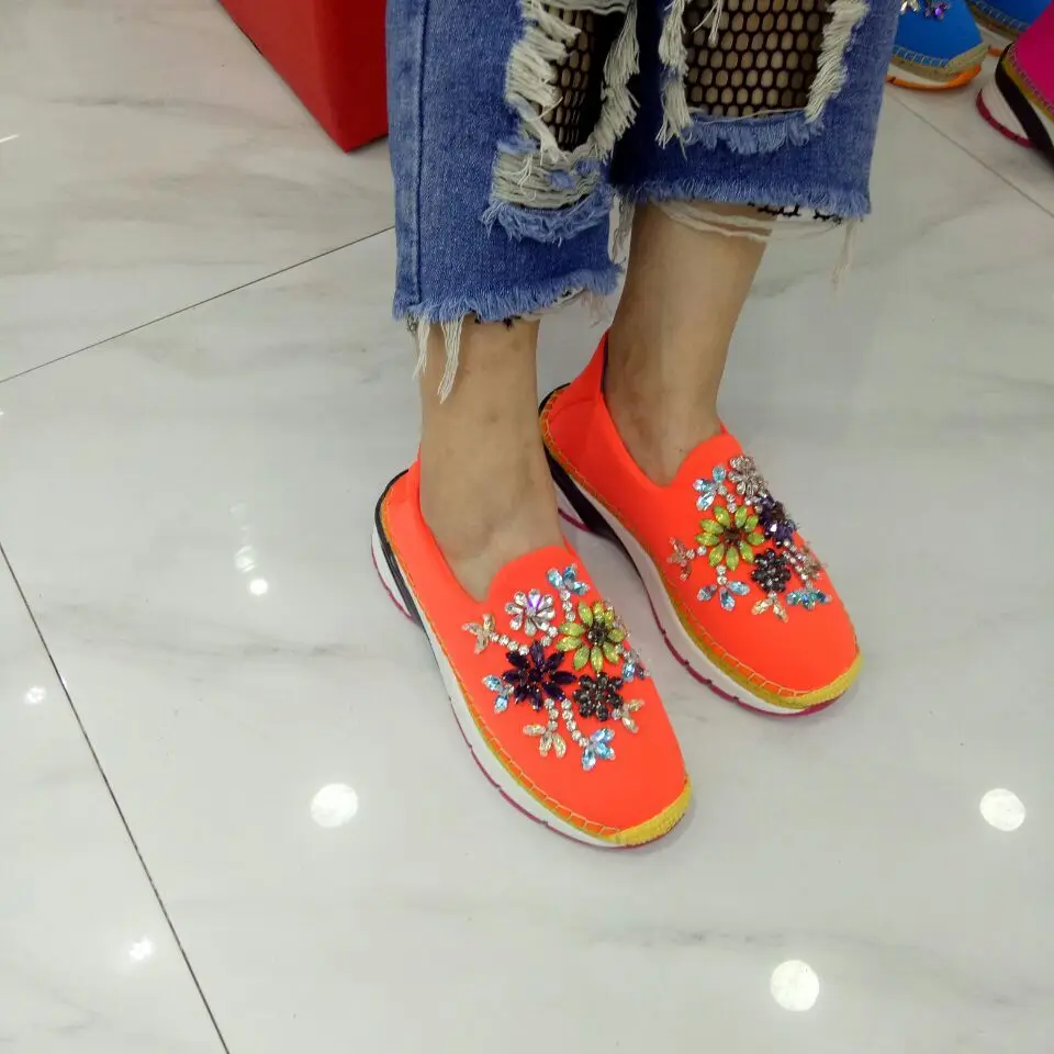 Туфли женские кожаные плоская подошва Мокасины эспадрильи стразы модная уютная