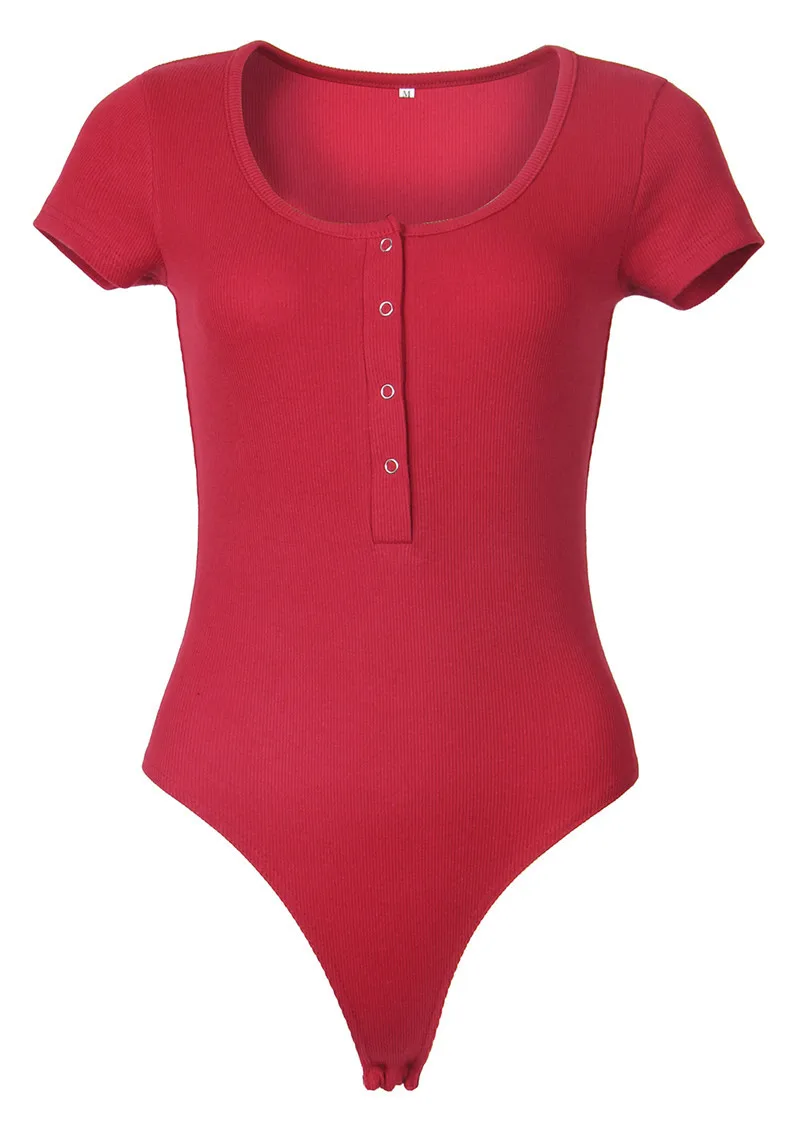 Пикантный облегающий боди на пуговицах с глубоким вырезом топы Женский