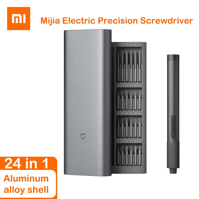 

Новинка набор прецизионных электрических отверток Xiaomi Mijia с 2 редукторами и крутящим моментом 400 винт 1 Type-C перезаряжаемый магнитный Алюмини...