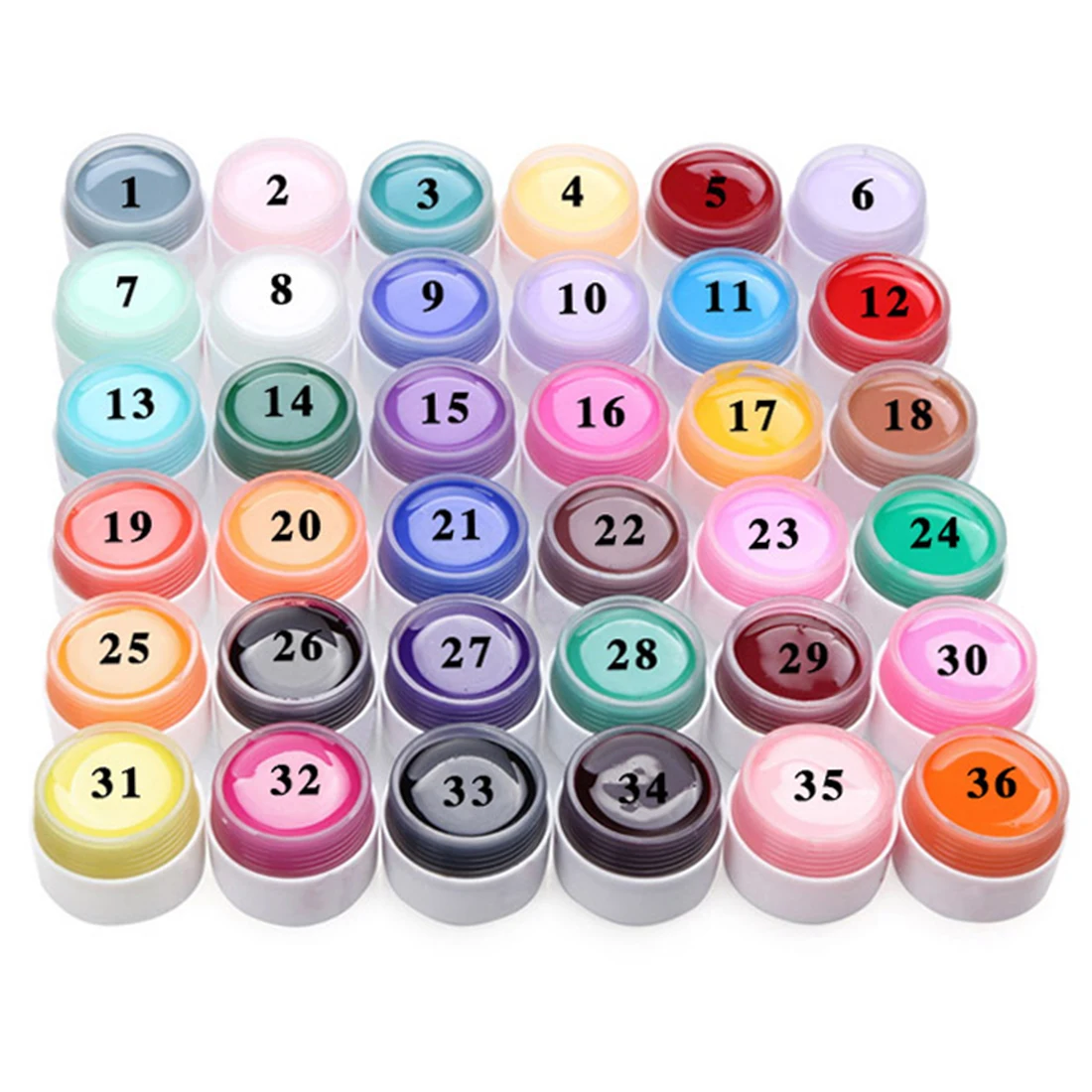

36 Colors Nail polish set Solid Nail Gel Art Designs glitter rainbow nail polish Painting uv Gel 2021 Hot Sale for Salon home
